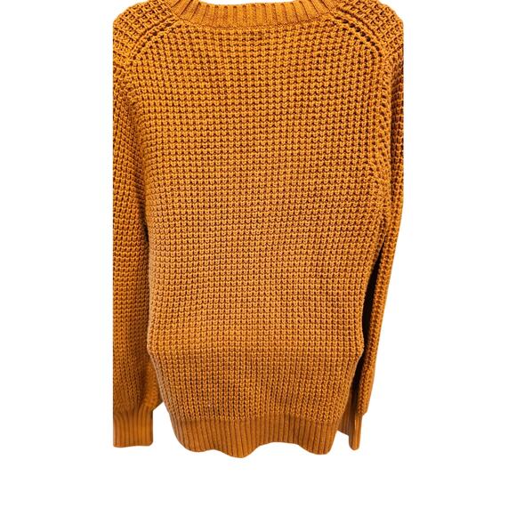 J. Crew chunky thick knit fall color orange sz XL comfy sweater preppy casual - Picture 3 of 9